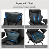 BukkitBow ergonomische bureaustoel voor directeuren, kunstleer, verstelbare hoogte en zwenkwielen, comfortabel en professioneel design