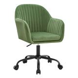 BukkitBow ergonomische bureaustoel met fluweelbekleding en hoogteverstelling, comfortabele en stijlvolle kantoorstoel.
