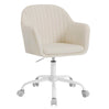 BukkitBow ergonomische bureaustoel met fluwelen bekleding, hoogteverstelbaar en comfortabel voor thuis of kantoor.