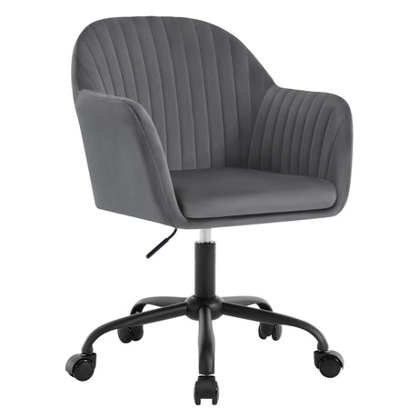 BukkitBow ergonomische bureaustoel met fluwelen bekleding en in hoogte verstelbaar, comfortabele zithouding en modern design
