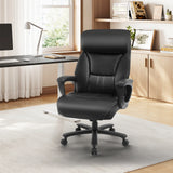 BukkitBow ergonomische bureaustoel met kunstleer, luxe design, verstelbare hoofdsteun en rugleuning voor comfort en ondersteuning