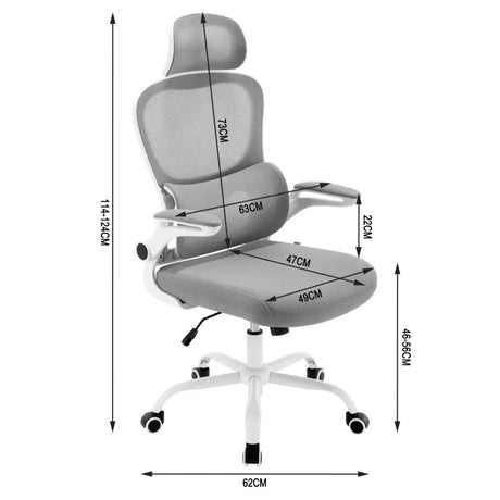 BukkitBow ergonomische bureaustoel met verstelbare hoofsteun en lendensteun, stevige materialen, ondersteunend en comfortabel.