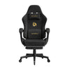 BukkitBow ergonomische gamestoel van microvezel met voetsteun, stevige gamingstoel voor comfortabel zitten.