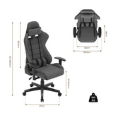 BukkitBow ergonomische gamestoel met mesh-stof, verstelbare rugleuning en comfortabele zitting voor gaming en werken.