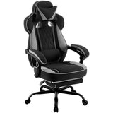 BukkitBow ergonomische gaming- en bureaustoel met kunstleder of mesh, metalen onderstel en verstelbare hoogte van 48-55,5 cm.