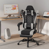 BukkitBow ergonomische gaming stoel met massagefunctie en voetensteun, mesh-stof voor comfort tijdens het gamen
