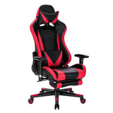 BukkitBow ergonomische gaming stoel van velvet of leer met rugkussen en benenondersteuning, hoogte 43-51 cm, comfortabele gamestoel