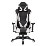 BukkitBow ergonomische gaming stoel met velvet bekleding, rugkussen en benenondersteuning, hoogte 43-51 cm, voor comfortabel gamen.