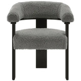 BukkitBow fauteuil met fleece bekleding in lamsvacht-look, rubberwood frame, ergonomisch design en modern stijl voor comfortabele zit.