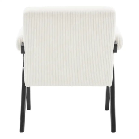 BukkitBow fauteuil van corduroy met rubberwood poten, modern middeleeuws ontwerp, comfortabel en stijlvol zitmeubel