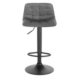 BukkitBow fluwelen barkruk met metalen frame, verstelbaar en 360° draaibaar, maximale capaciteit van 100 kg, comfortabel zitmeubel