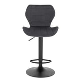 BukkitBow fluwelen barkruk, verstelbaar en draaibaar, comfortabele zitting, stijlvolle design, zithoogte 60-82 cm