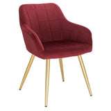 BukkitBow fluwelen eetkamerstoel met stabiel metalen frame en zithoogte van 47 cm, elegant en comfortabel voor de eetkamer.