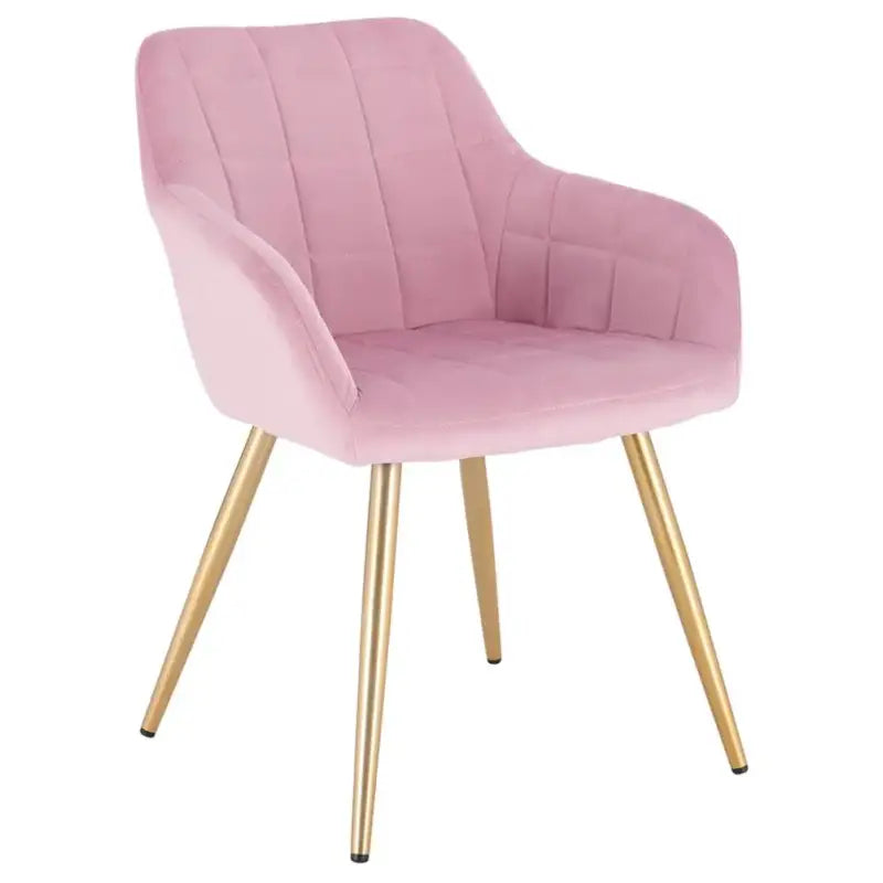 BukkitBow fluwelen eetkamerstoel met stabiel metalen frame en zithoogte van 47 cm voor comfortabele eethoek.