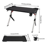 BukkitBow gaming bureau met bekerhouder, headsetstand en RGB-verlichting, afmetingen 116,5x56,5x73 cm, zwart en modern design