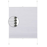BukkitBow geïsoleerd geplooid zonnescherm, polyester met aluminium profiel, 130 cm hoog, inclusief montagekit, gordijn voor raam.