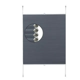 BukkitBow geïsoleerd plisségordijn van polyester met aluminium profiel, 130 cm hoog, inclusief montagekit, in gesloten positie.