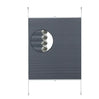 BukkitBow geïsoleerd plisségordijn van polyester met aluminium profiel, 130 cm hoog, inclusief montagekit, in gesloten positie.