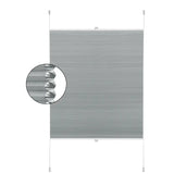 BukkitBow geïsoleerd geplooid zonnescherm van polyester met aluminium profiel, 130 cm hoog met montagekit, geschikt als gordijn.