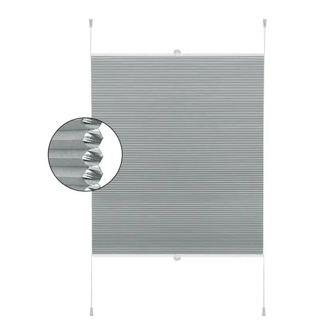 BukkitBow geïsoleerd geplooid zonnescherm van polyester met aluminium profiel, 130 cm hoog met montagekit, geschikt als gordijn.