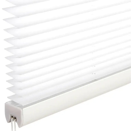 BukkitBow geplooid aluminium jaloezie gordijn in wit, breedte 45-120 cm, hoogte 100/130/220 cm, inclusief montagemateriaal.