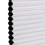 BukkitBow geplooide zonnewering gordijn van polyester met aluminium profiel, 110-115 cm breed, 130 cm hoog, inclusief montagekit