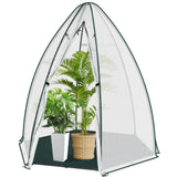 BukkitBow grote foliekas met grondzeil, polytunnel van 160x160x180 cm, geschikt voor tuinieren en plantenkweek.