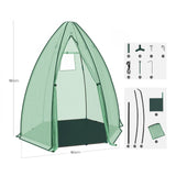 BukkitBow grote foliekas met grondzeil, polytunnel van 160x160x180cm, wintertuin en kweekkas met transparante folie