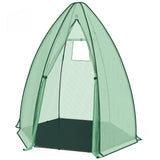 BukkitBow grote foliekas met grondzeil, polytunnel van 160x160x180cm voor tuinieren en gewasbescherming.