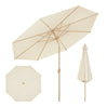 BukkitBow grote ronde parasol met kantelfunctie en sling, 300cm diameter, waterbestendig, ideale schaduw voor buitenruimte