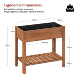 BukkitBow - Houten Kweektafel met Legplank - Weerbestendig Sparrenhout - Mobiele Moestuintje