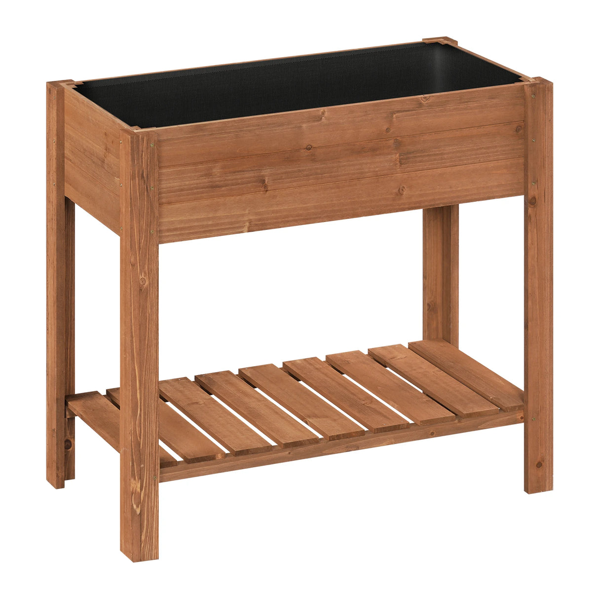 BukkitBow - Houten Kweektafel met Legplank - Weerbestendig Sparrenhout - Mobiele Moestuintje