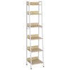 Industrieel ladderrek boekenkast van BukkitBow met 6 planken en 4 haken, gemaakt van metaal, geschikt voor stijlvolle opslag.