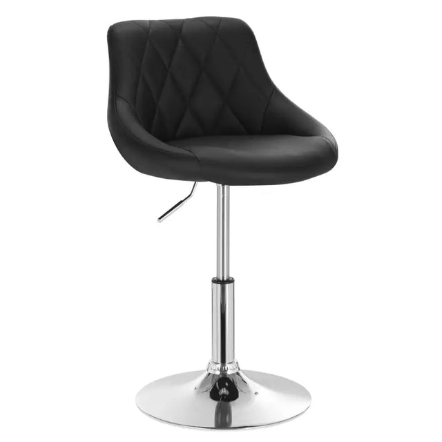 BukkitBow industriële barkruk met rugleuning, verstelbare zithoogte 42-58cm, kunstleer zitting en metalen onderstel.
