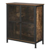 BukkitBow industrieel dressoir met stalen en houten elementen, ruime opbergruimte, afmetingen 70x30x80cm, eenvoudig te monteren