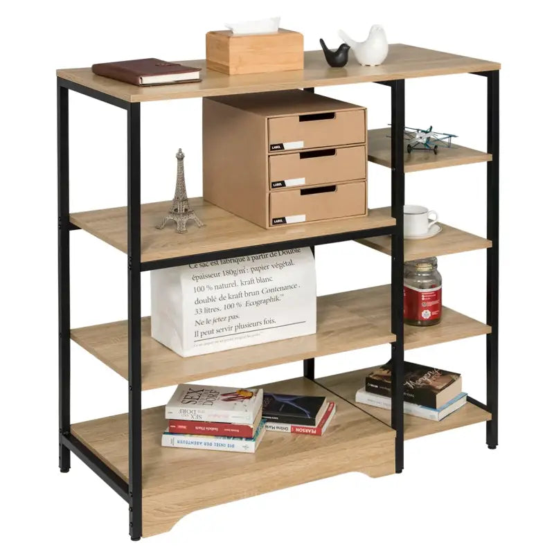 BukkitBow industriële keukentrolley met milieuvriendelijk materiaal, multifunctioneel, grote capaciteit, afmetingen 90x40x95 cm.