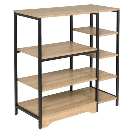 Industriële BukkitBow keukentrolley met milieuvriendelijk materiaal en grote capaciteit, 90x40x95cm, multifunctioneel voor keuken en opslag.