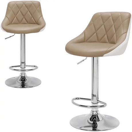 BukkitBow industriële barkrukken set van 2 met rugleuning, verstelbare zithoogte 60-82 cm en voetensteun, in een moderne interieurstijl