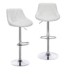 Set van 2 BukkitBow industriële velvet barkrukken met rugleuning en verstelbare zithoogte, 60-82 cm, stijlvolle stoelen voor bar of keukeneiland.