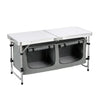 BukkitBow inklapbare campingtafel met stevig blad, geschikt voor 4-6 personen, 120x47x62/69,5 cm, met maximale belasting van 30 kg.