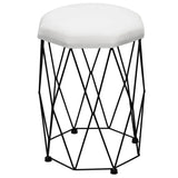 BukkitBow kapkruk met fluwelen zitting en metalen frame, modern design, comfortabele kruk voor in huis of kantoor