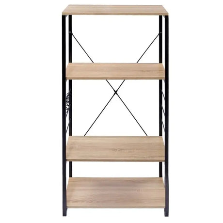 BukkitBow keukenkast met 4 planken, modern ontwerp, stevige belastbaarheid, afmetingen 60x40x123cm, geschikt als opbergrek.