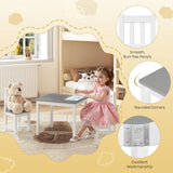 BukkitBow - Kindertafel met 2 Stoeltjes - Hout - Zitgroep - Speeltafel voor Kinderkamer - Vanaf 2 Jaar