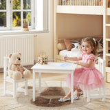 BukkitBow - Kindertafel met 2 Stoeltjes - Hout - Zitgroep - Speeltafel voor Kinderkamer - Vanaf 2 Jaar