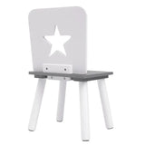 BukkitBow kindertafel met 2 stoelen, compact en ergonomisch ontwerp, geschikt voor kinderen, 59,5x46cm, veilig en stabiel.