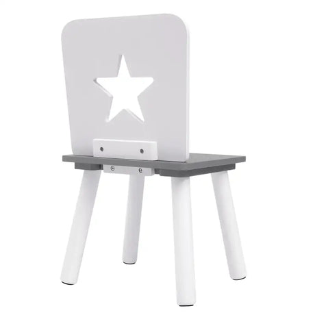 BukkitBow kindertafel met stoelen, ergonomisch en compact ontwerp, stevige kindermeubelset, afmetingen 59,5x46cm, veilig gebruik