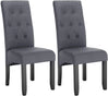 Set van 2 BukkitBow klassieke eetkamerstoelen met hoge rugleuning, comfortabele zit en houten poten, stijlvolle eettafel stoelen