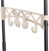 BukkitBow kledingrek met afneembare zijarmen, 2 opbergplanken, kunststof en stalen buis, maximale belasting 16kg, 55x28,5x175cm