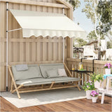 BukkitBow klemluifel muur luifel van polyester met PA-coating, UV-bescherming, verstelbare hoogte en kantelhoek, zonwering.