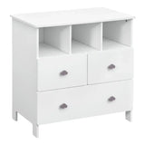 Dressoir van BukkitBow met wolkvormige handgrepen, 3 laden en 3 vakken, afmetingen 80x81,5x48 cm, modern meubelstuk